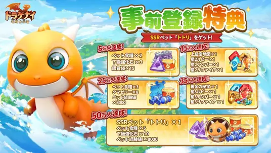 ドラゲナイ竜騎士学園で獲得できる装備や育成報酬を確認するゲーム画面