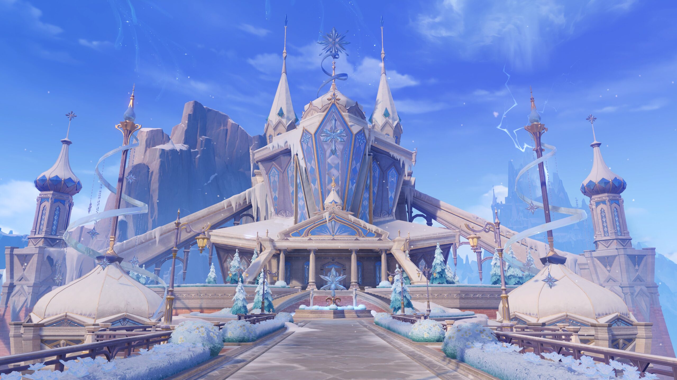 原神の新地域スネージナヤを映した公式ゲーム画面