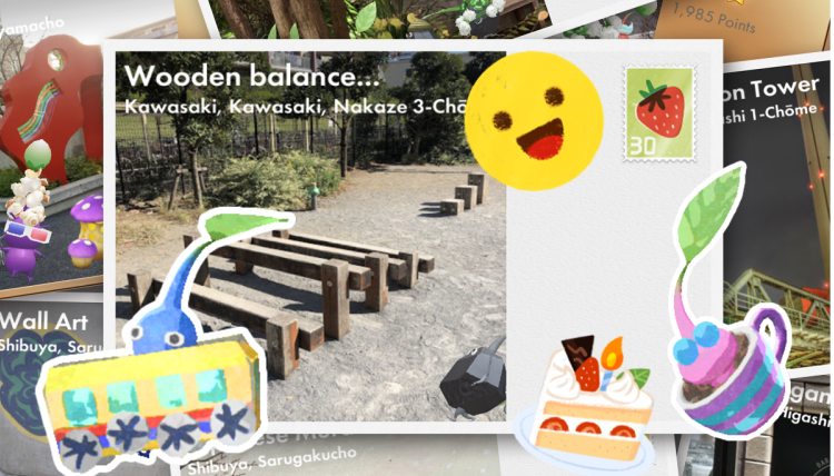 ピクミンがおつかいから持ち帰るポストカードを紹介したPikmin Bloom公式画像
